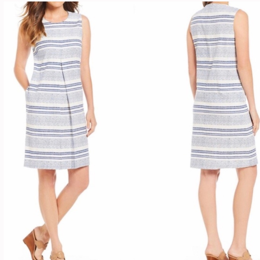 J. McLaughlin Tracy Blue and White Striped Sleeveless Dress Size Small 💙🤍 - Picture 11 of 11
